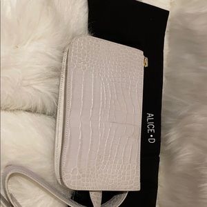 Croc-Embossed Rectangle Belt Bag